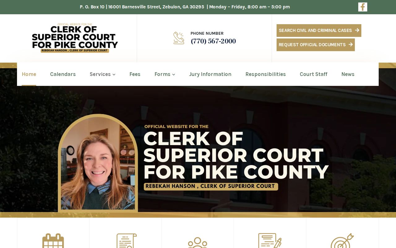 Pike County Clerk of Superior Court official website
