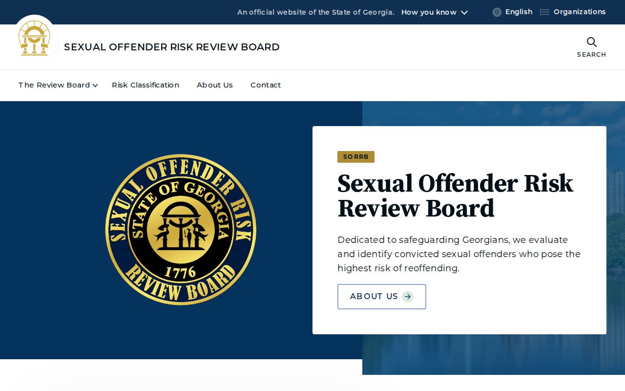 Georgia Sexual Offender Risk Review Board classification information